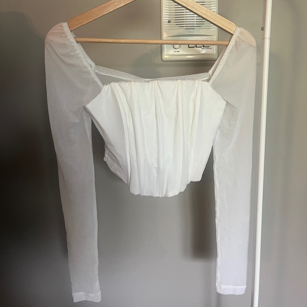 Princess Polly White long sleeve corset